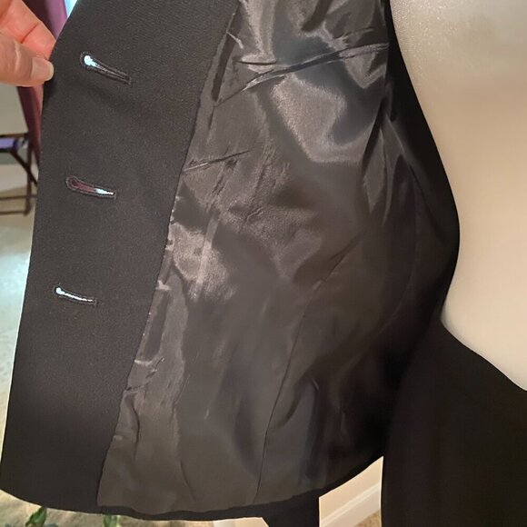 VINTAGE Jacqueline Ferrar 2 Piece Black Pencil Skirt Suit ~Style 40312 Size 10/6 - Picture 12 of 16
